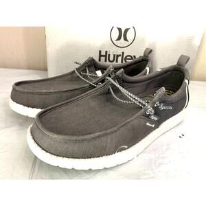 Hurley Laguna Men’s Casual Lightweight Breathable Canvas Slip On Gray Size 9